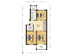 晨光小区 3室1厅 南 北-涿州晨光小区户型图