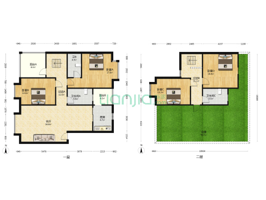 石桥新村二期 4室1厅3卫 168平方