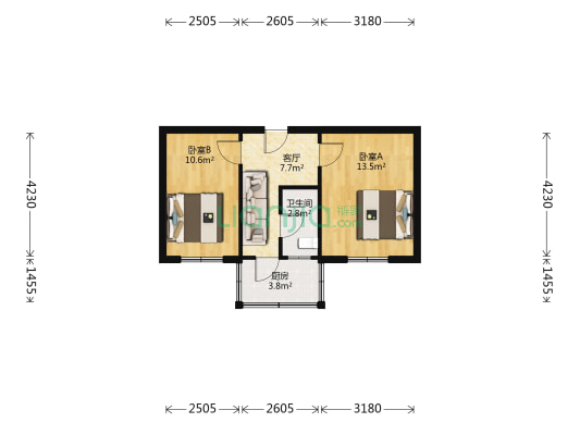 青光小区 2室1厅1卫 43平方