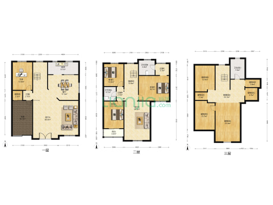 中望别墅 4室3厅3卫 242平方