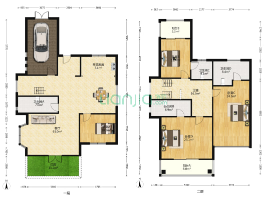 名绅豪园 4室1厅4卫 244平方