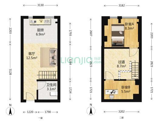 29街 2室1厅1卫 30平方