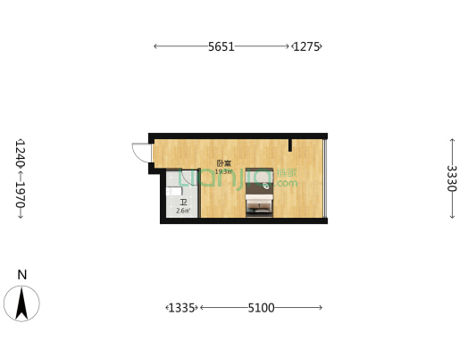 德隆悦府 1室0厅1卫 30平方