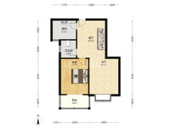 此房位于华阳路交通便利，电梯房，中间楼层-涿州翔天万和城户型图