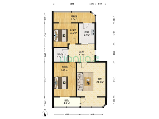化学试剂家属楼 2室1厅1卫 101平方