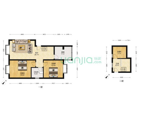 银海花园三期 3室1厅1卫 105平方
