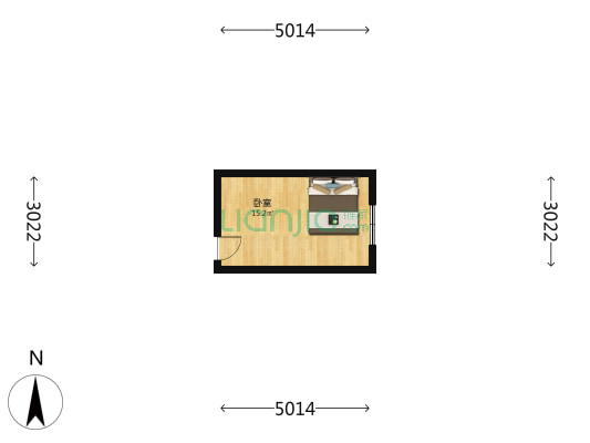 幸福街14号北关楼 1室0厅0卫 24平方