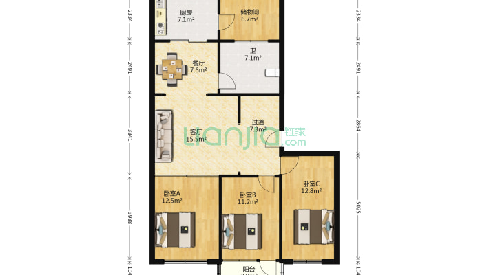 城隍庙社区二建宿舍二手房实景图