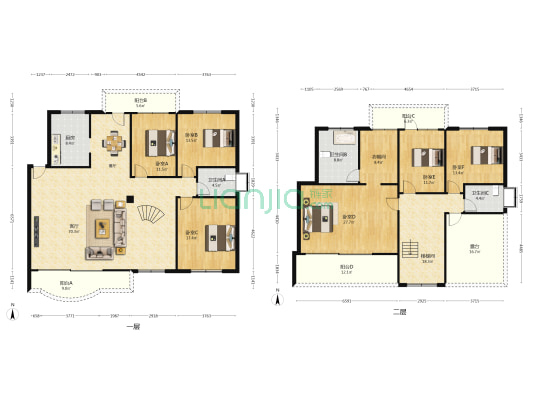 澤峰苑 6室1厅3卫 277平方