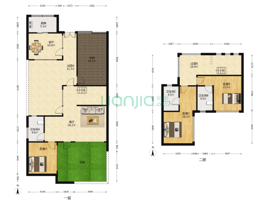 苏园（昆山） 3室2厅3卫 155平方