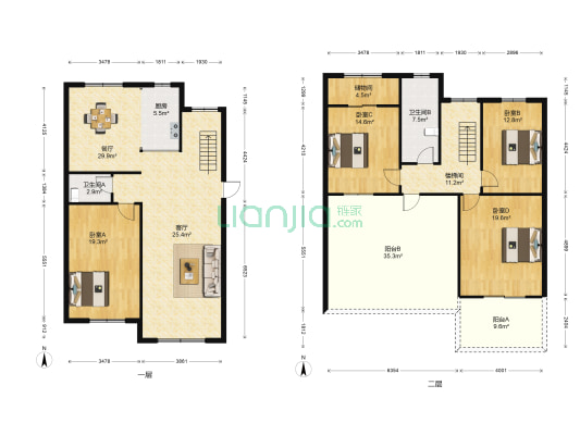 书香名邸 4室2厅2卫 176平方