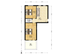 铁道部建厂局家属楼 2室1厅 南 北-涿州铁道部建厂局家属楼户型图
