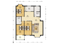 德信公园旁 南北通透大三居 非顶层 毛坯随意装修-涿州名流枫景洋房户型图