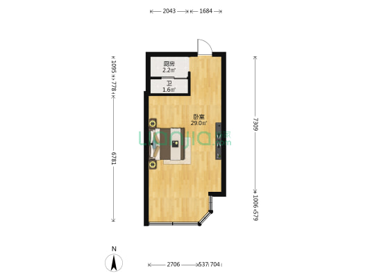 兴华路117号 1室0厅1卫 41平方