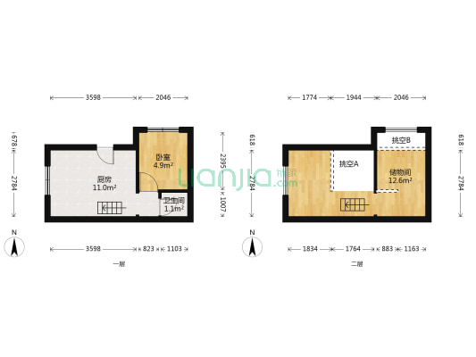 温迪锦园 1室0厅1卫 20平方