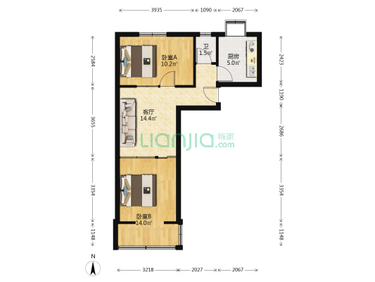 武拖宿舍 2室1厅1卫 57平方