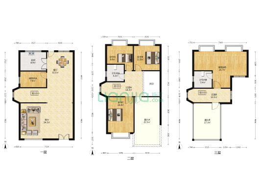 银宏小区 3室2厅2卫 207平方