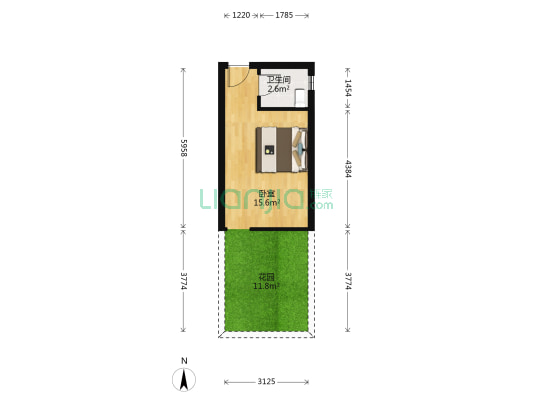 寿春新村 1室0厅1卫 25平方