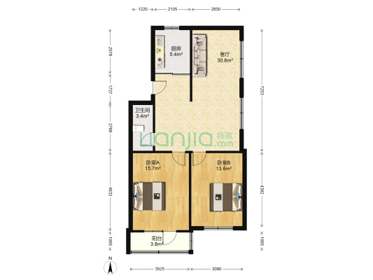 全安批发二期小区 2室1厅1卫 92平方