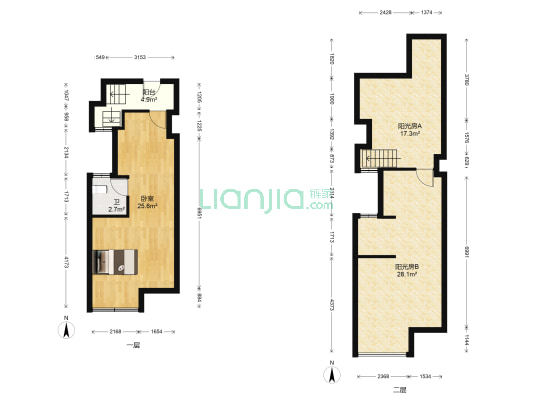 名鎏公馆 1室0厅1卫 53平方