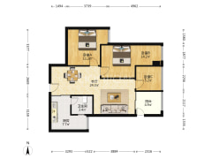 沙滨路精装2房，拎包入住，看房方便-重庆华宇金沙东岸户型图