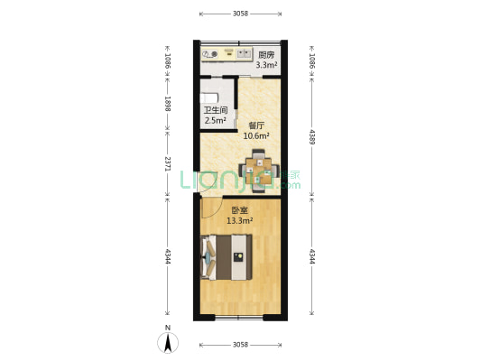 安宁巷 1室1厅1卫 39平方