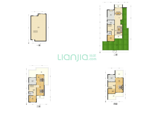 玫瑰湾紫园 4室1厅5卫 294平方