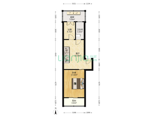 永昌楼 1室1厅1卫 63平方
