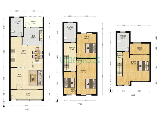 徐汇臻园 4室2厅3卫 209平方