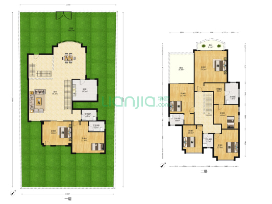 翡翠绿洲龙翔台 7室1厅5卫 408平方