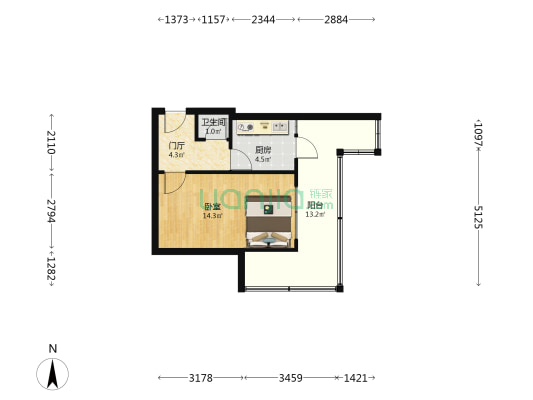 量具小区 1室0厅1卫 31平方