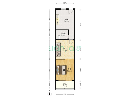 定西路1235弄 1室1厅1卫 57平方