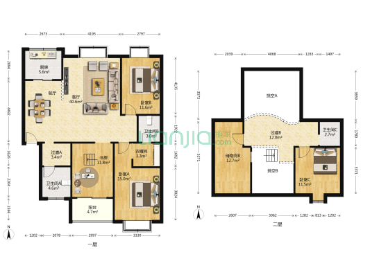 御龙湾 4室1厅3卫 130平方