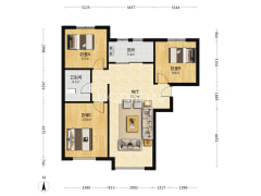 高铁旁边，交通方便，南北通透大三居-涿州高铁新干线户型图