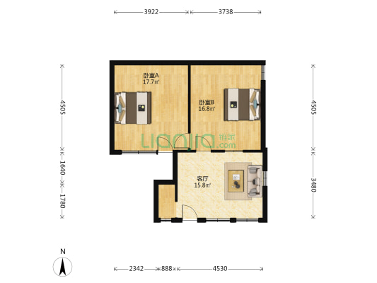 郜家巷 2室1厅0卫 59平方