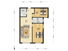 鸿坤精装修小三居，自住标准，看房方便，满五唯一-涿州鸿坤理想湾南区户型图