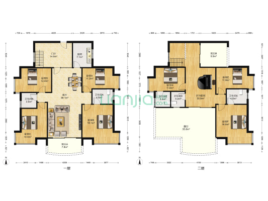 天誉城 8室1厅5卫 253平方