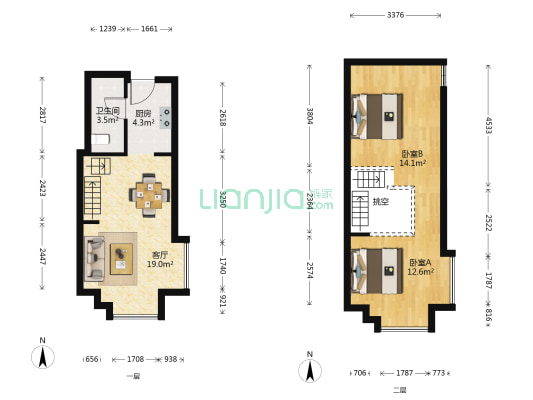锦上桃源 2室1厅1卫 41平方