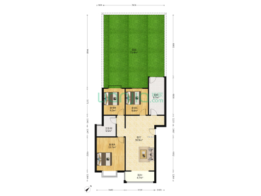 金江苑 3室1厅1卫 99平方