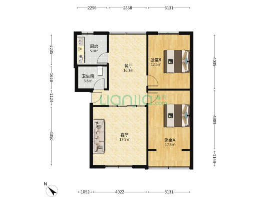 成灌西路83号附4号 2室2厅1卫 84平方
