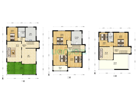 河边街 6室3厅3卫 212平方