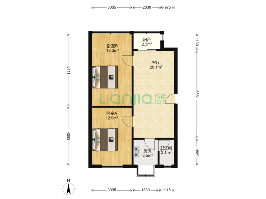 四清里社区 2室1厅1卫 69平方