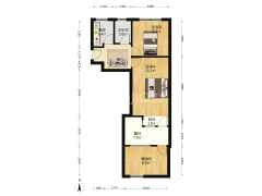 矿山局家属院南北通透两居一楼带院-涿州矿山局家属楼南院户型图