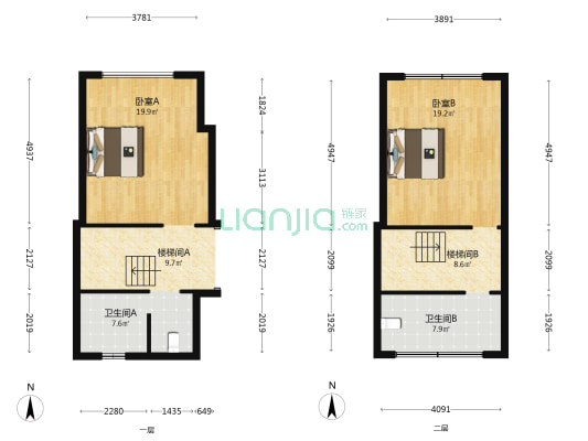 国乐广场 2室0厅2卫 80平方