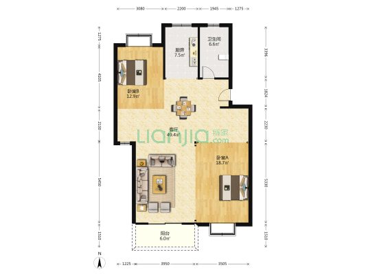 南湖湾 2室1厅1卫 301平方