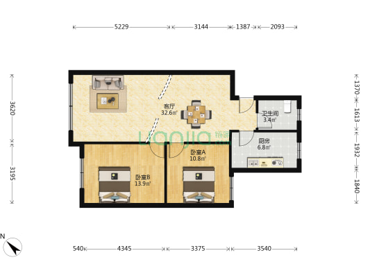 龙寿支路40号 2室1厅1卫 84平方