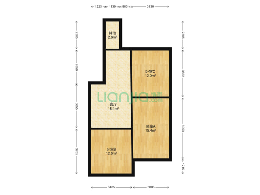 景泰楼 3室1厅0卫 74平方