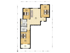 南北三居 高楼层 位置好 满五年 毛坯房 全天采光-涿州香港豪庭户型图