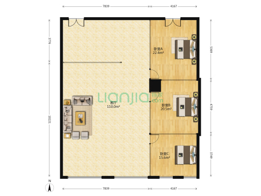 麓谷企业广场 3室1厅0卫 460平方