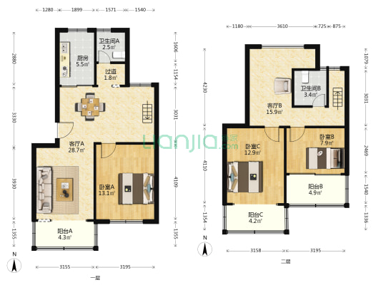 畅苑新村三区 3室2厅2卫 111平方